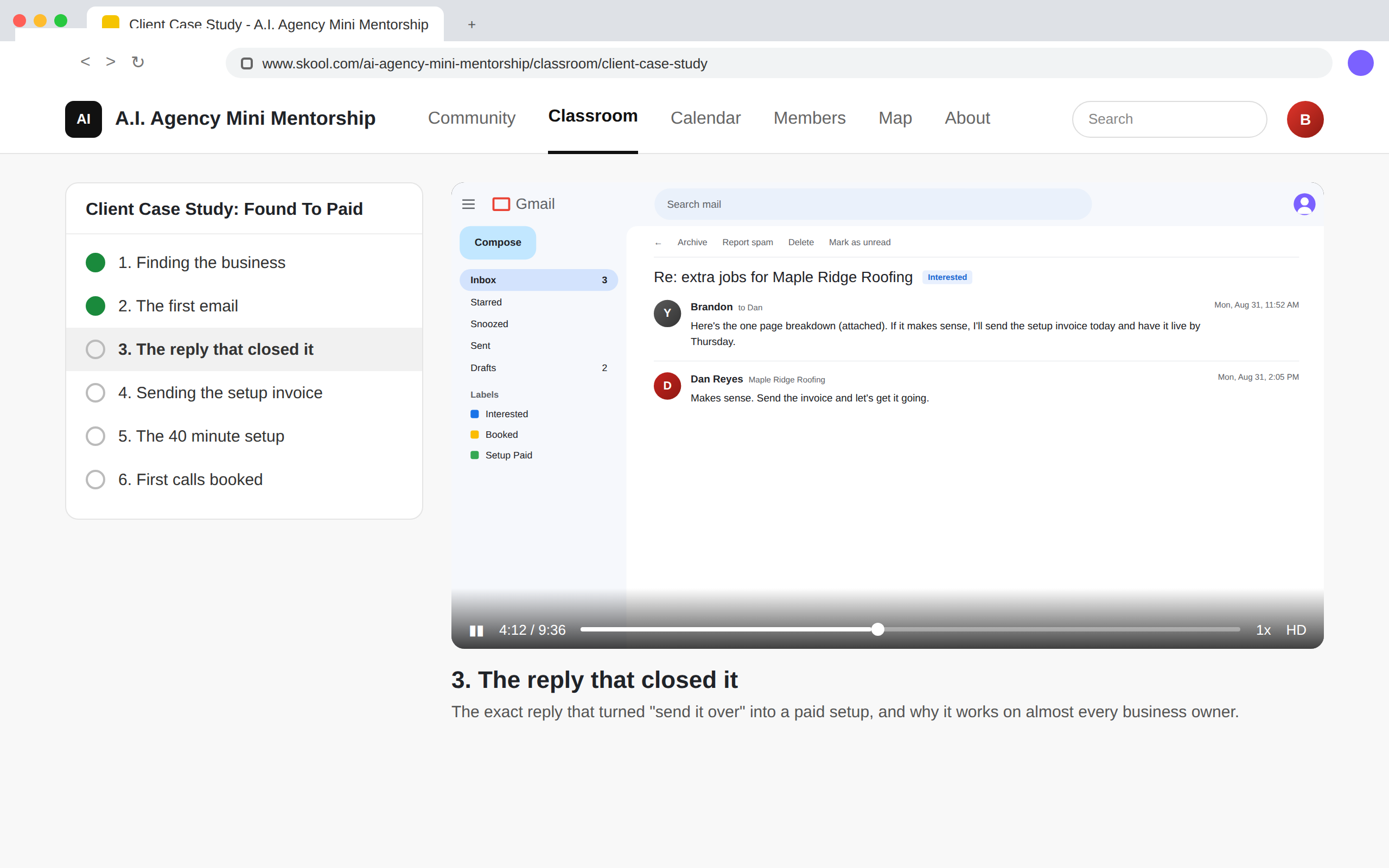 The client case study