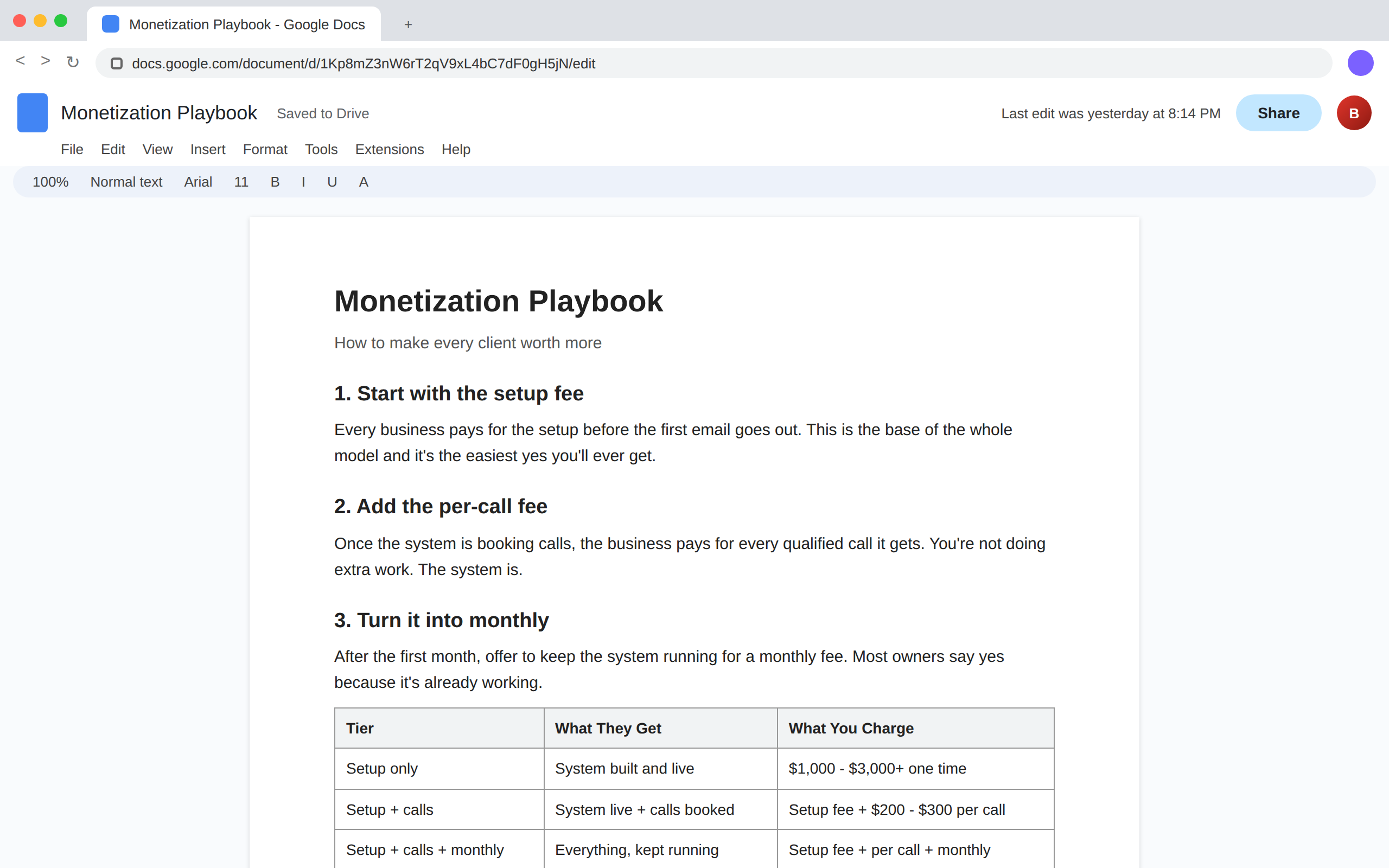 The monetization playbook